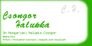 csongor halupka business card